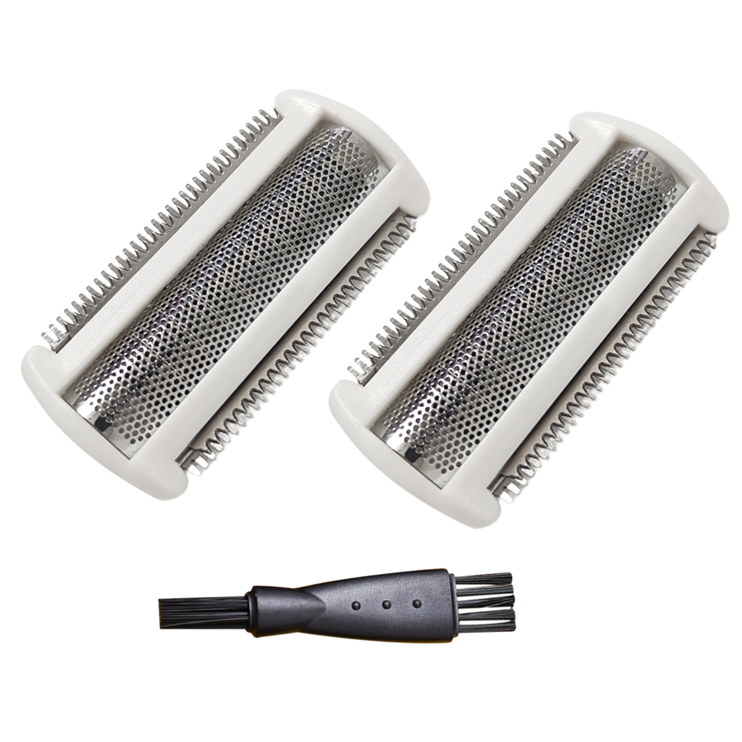 2 Unidades de Cabezales de Láminas de Repuesto para Philips Bodygroom, +1 Cepillo Quita Pelos, Recambios para afeitadora Philips Norelco, Recambios de Cuchillas para Philips de Acero Inoxidable
