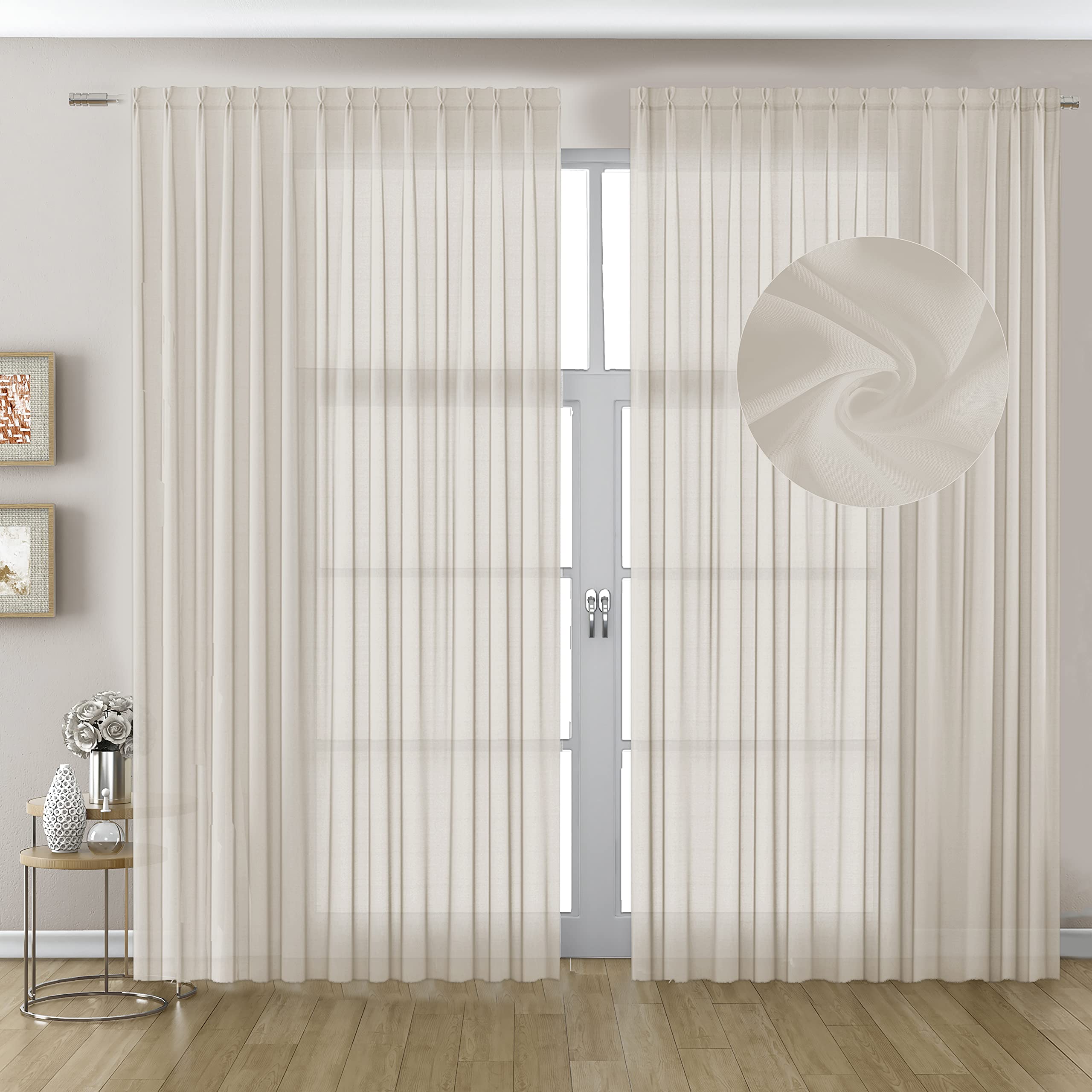 Domus&Trend - Tende per Interni Casa Hotel Negozi Uffici Ignifughe Semifiltranti 1 Pannello 150x270 Tende Camera da Letto Cucina Soggiorno Moderne a Anelli, Tenda Antifiamma Leggera 100% Made in Italy