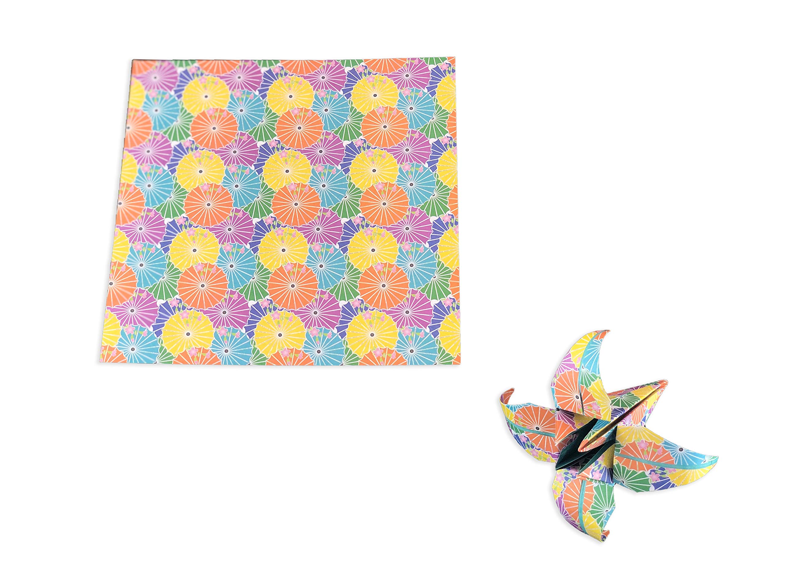 安部太一さん 白釉人形 和折り紙 6インチ x 6.1インチ 両面千代紙 アート