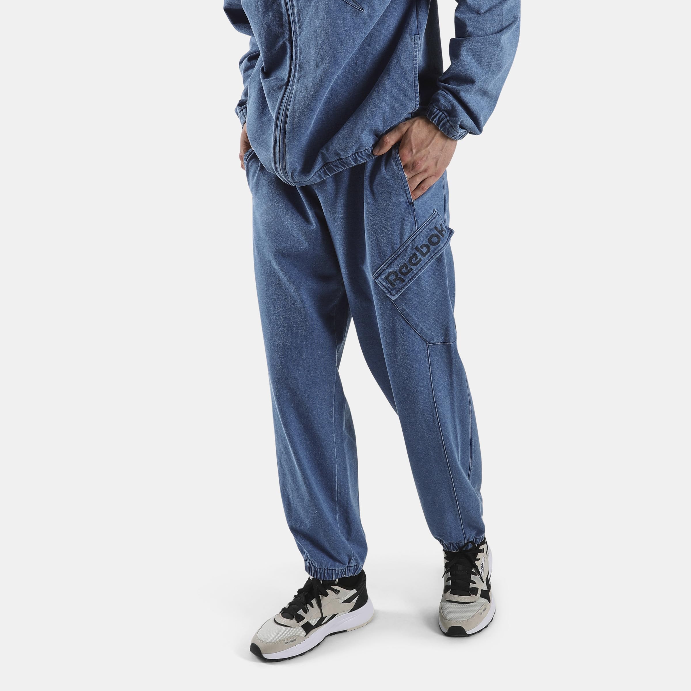 Reebok - Street Sport Washed Jogger Pants  Denim Blue  Large