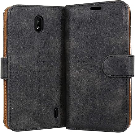 Case Collection Funda de Cuero para Nokia 1 Plus (5,45