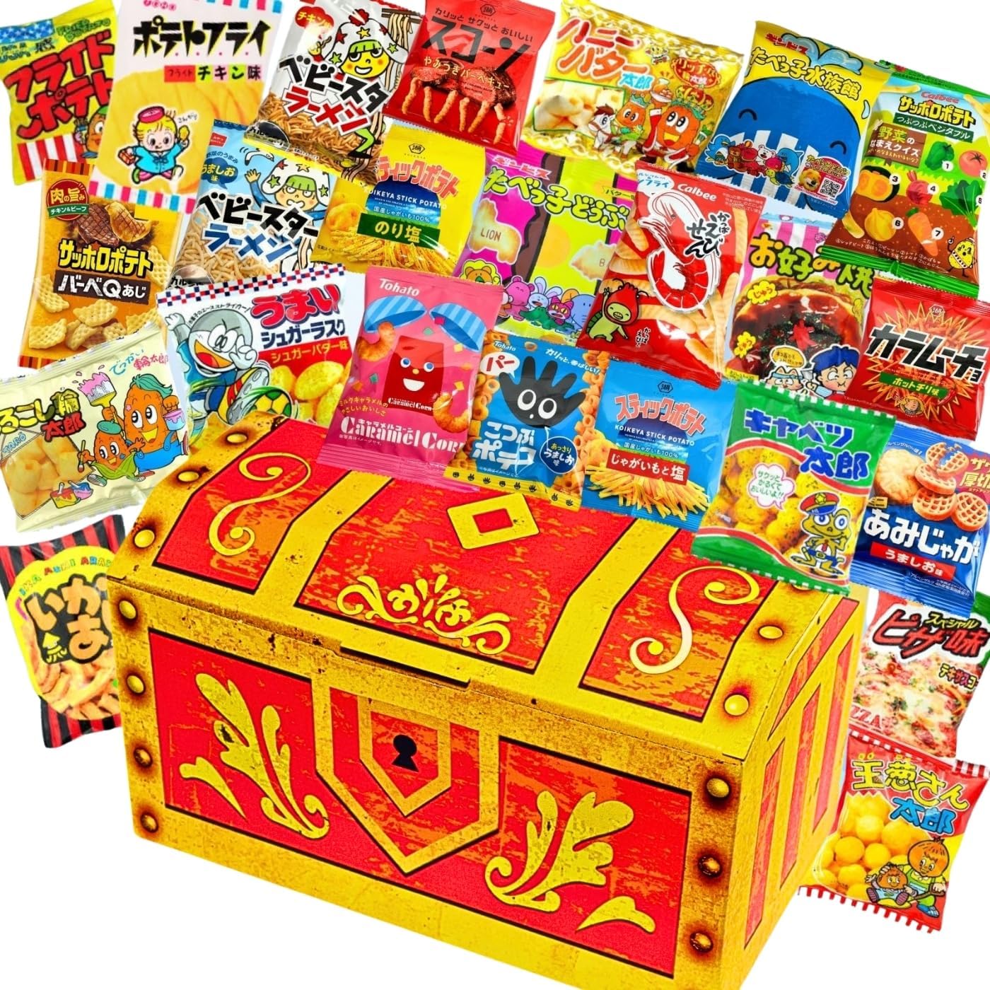 スペシャルお菓子宝箱 Amazon.co.jp: お菓子 駄菓子 詰め合わせ 24種 モノゴコロの宝箱 子供