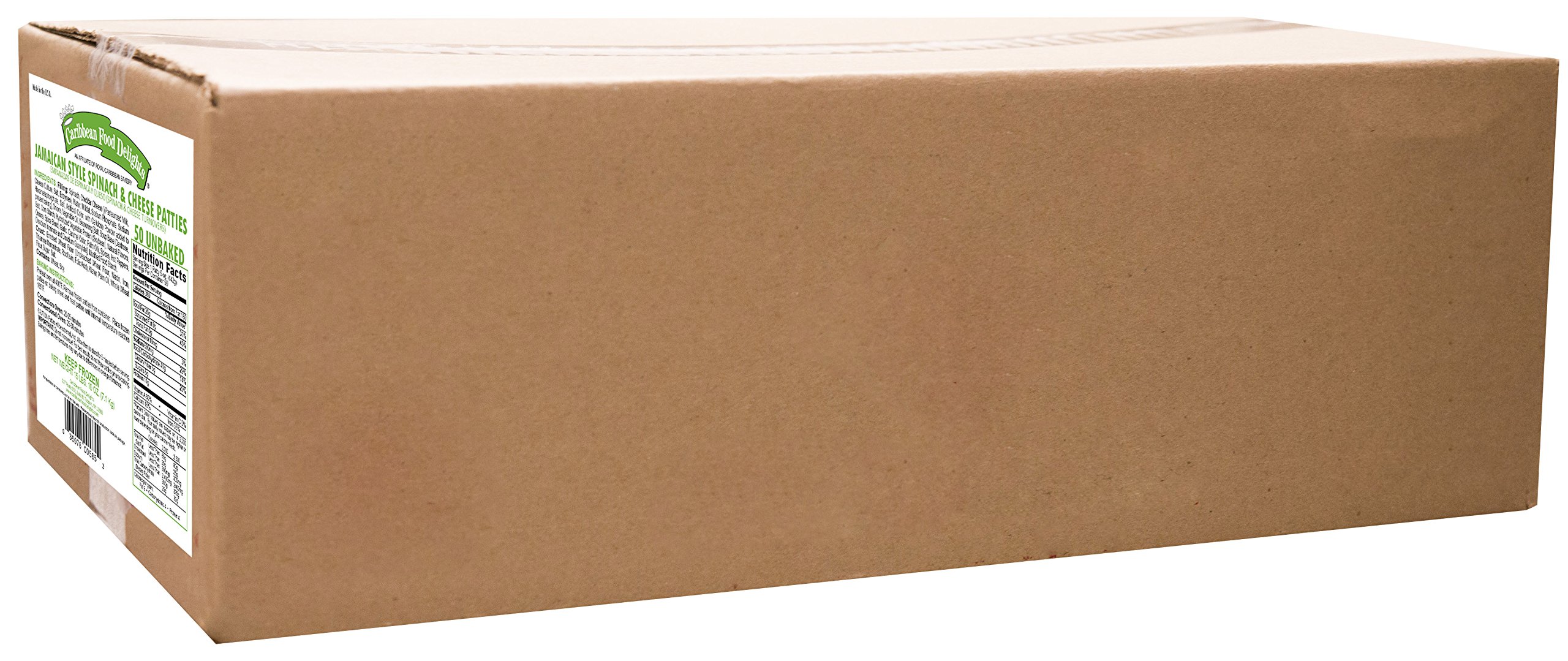 Jamaican Style Patties, Unbaked (Spinach & Cheese, 1 Case)