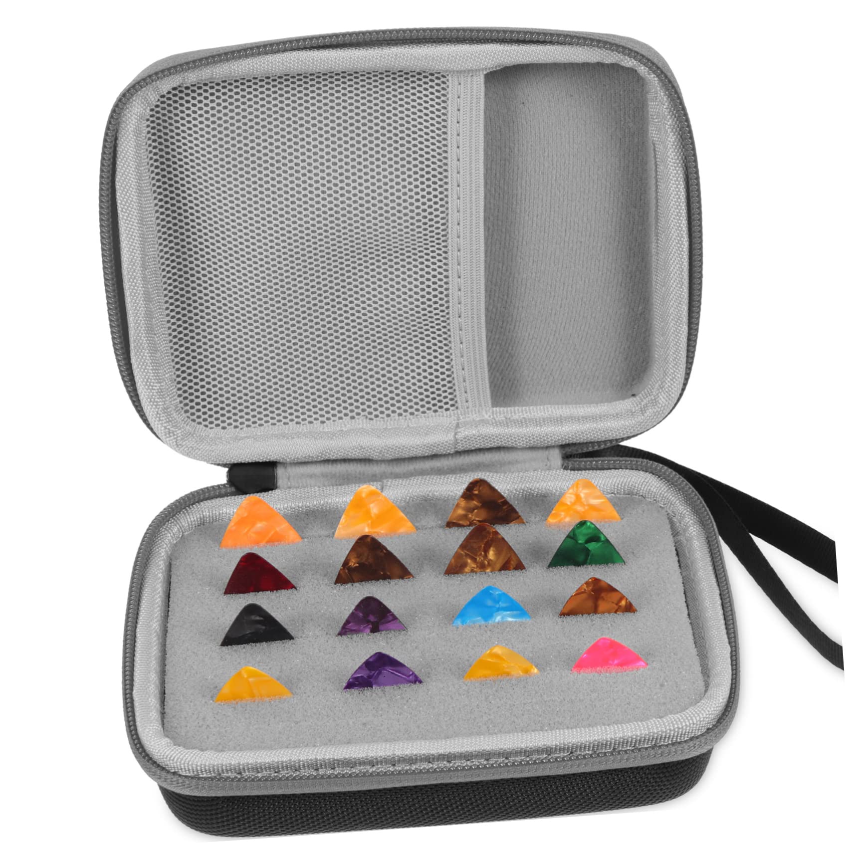 Sosoport 1Set Guitar Pick Case Holder with Picks Durable Storage Box for Acoustic Electric Guitar Accessories Compact Design for Easy Portability and Organization