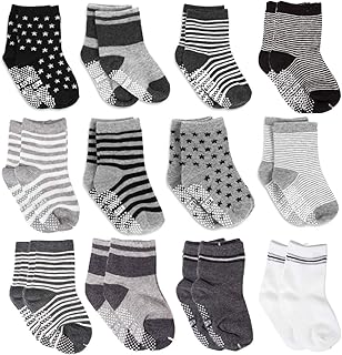 Ceguimos Baby,Clothing,Baby Boys 0-24m,Socks & Tights,Socks Ceguimos Kids Baby Boys Girls Anti-Skid Cotton Socks Non-Slip (Pack of 12)
