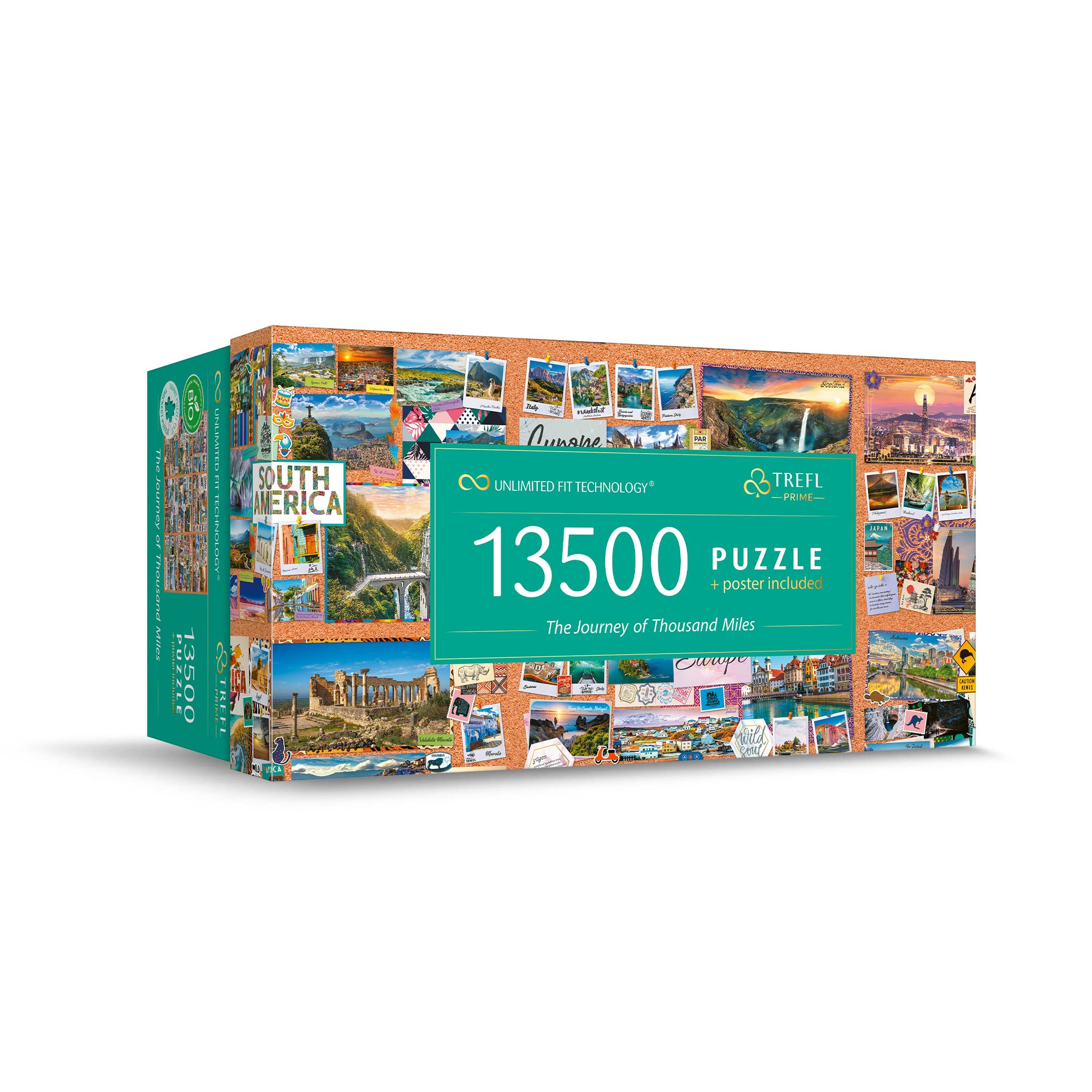 Trefl 81025 13500 Pieces, Large Puzzle, Thickest Cardboard, Organic, Collage, Travel Puzzle, Creative Entertainment for Adults and Children from 12 Years, The Journey of Thousand Miles
