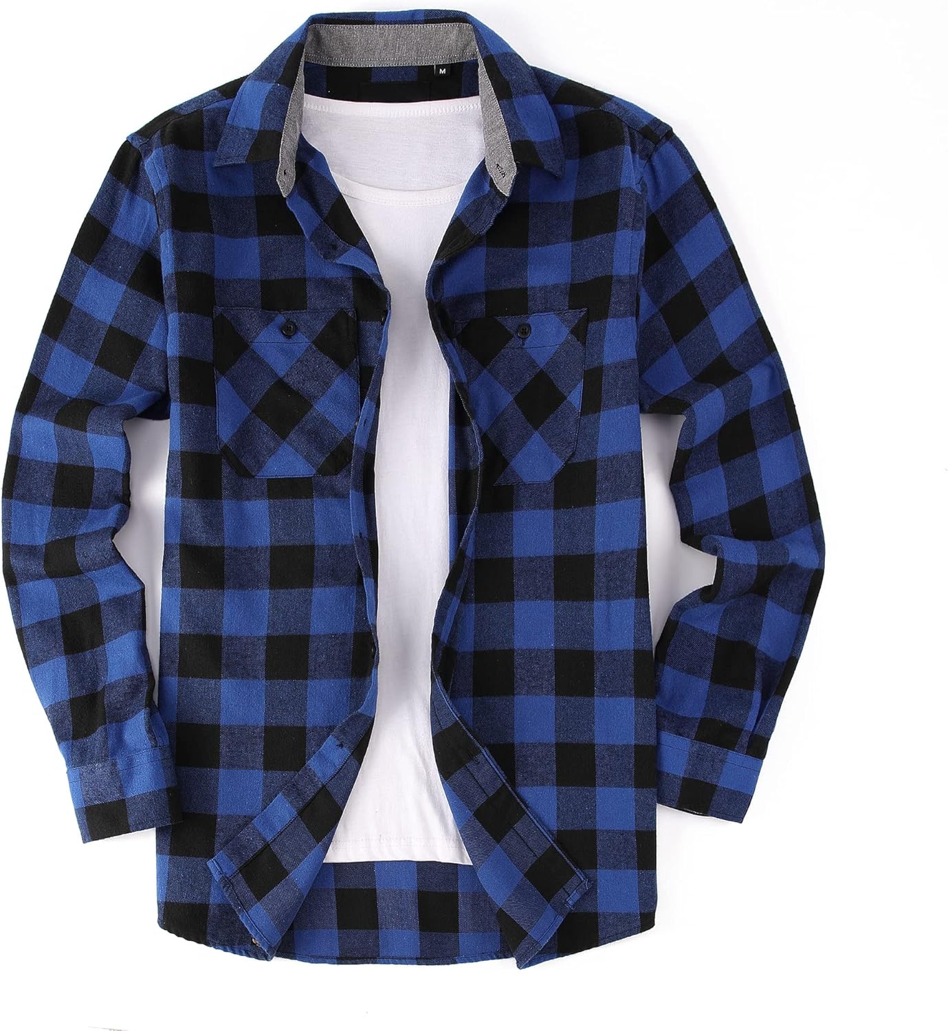 Damipow Premium Mens Flannel Shirt Long Sleeve Button Down Plaid Flannel Shirt - Image 4