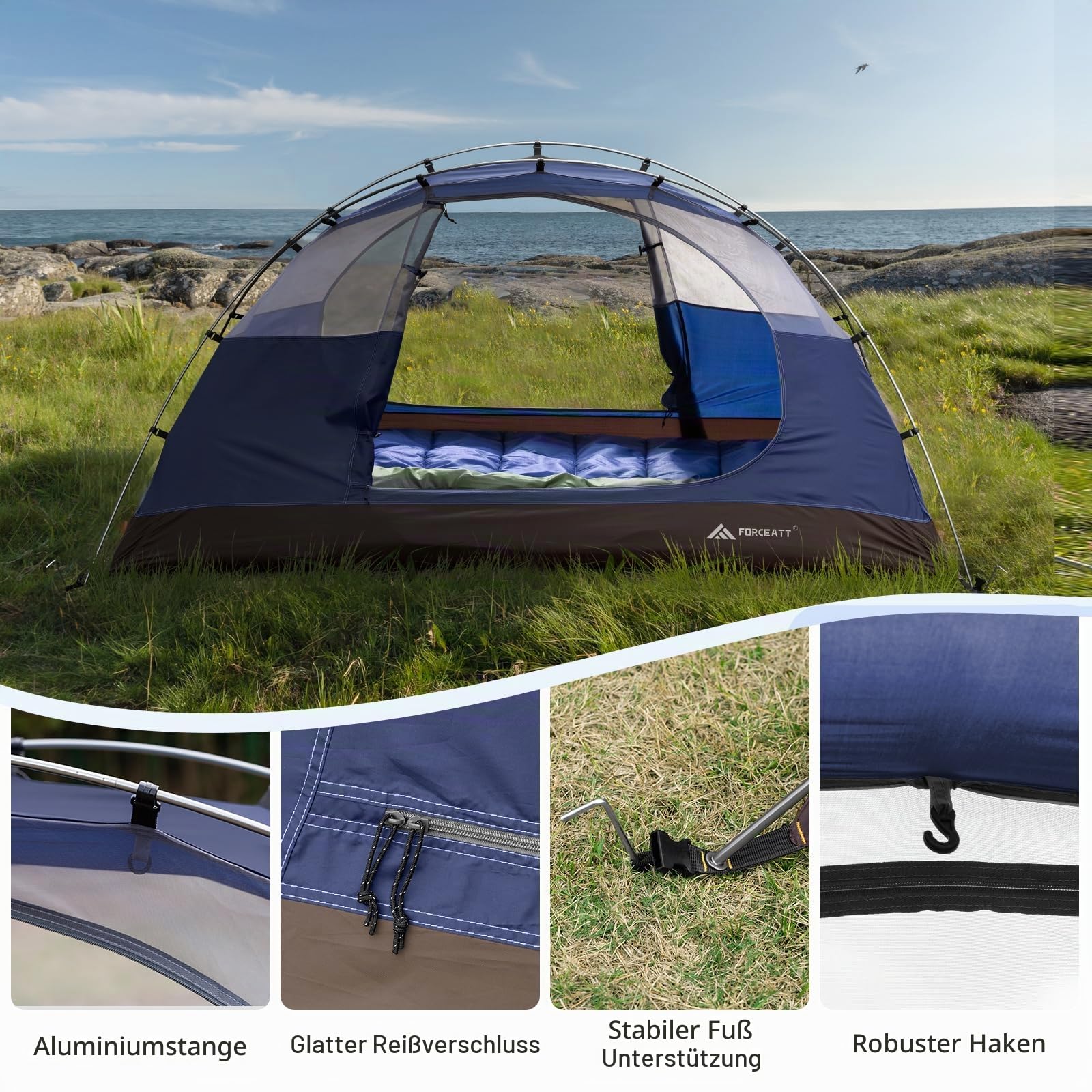 forceatt zelt Tent for 2 and 3 People in 4 Seasons, Ultralight for Camping, Backpacking, Hiking and Other Outdoor Activities, Double Doors, Waterproof, Easy to Set Up and Carry Sports & Outdoors Farbe:Schwarz-weiß-grün Mountainbiken in België: avontuur _mechanic_archive_check_1787748586