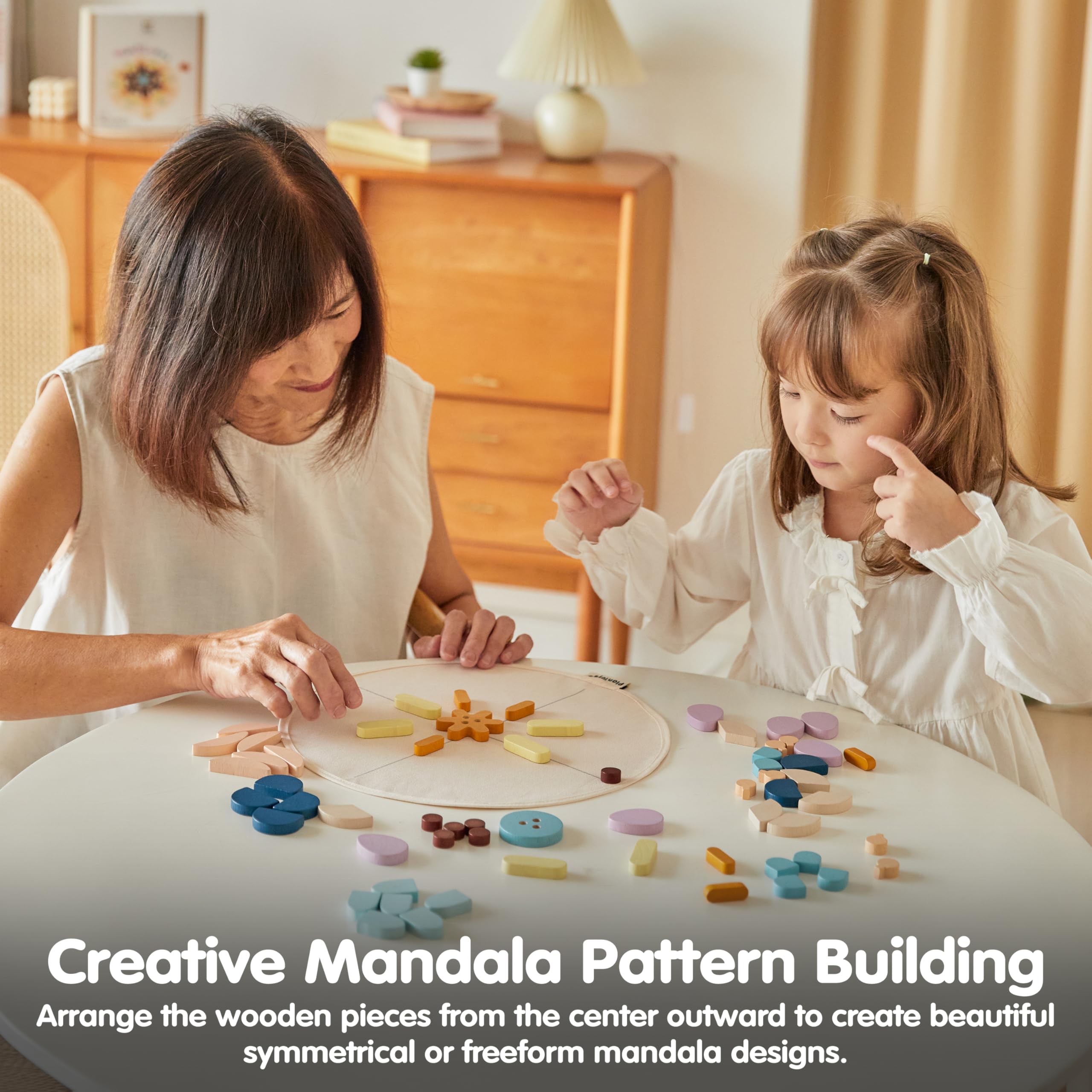 Amazon.com: PlanToys® Wooden Mandala Set for Montessori Inspired