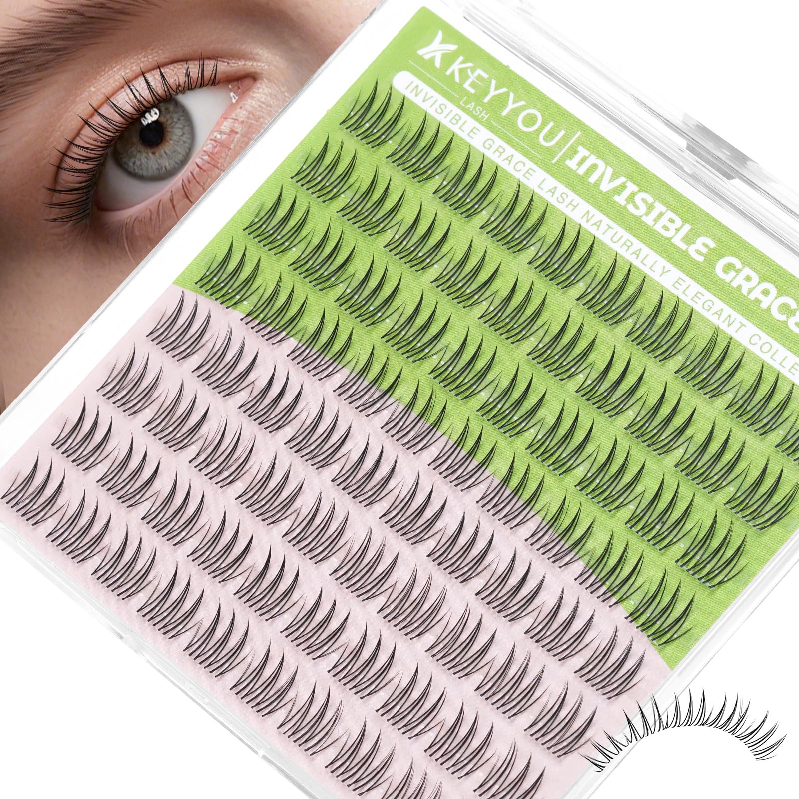 Photo 1 of KEYYOU Aurora Lash Clusters C Curl 10MM