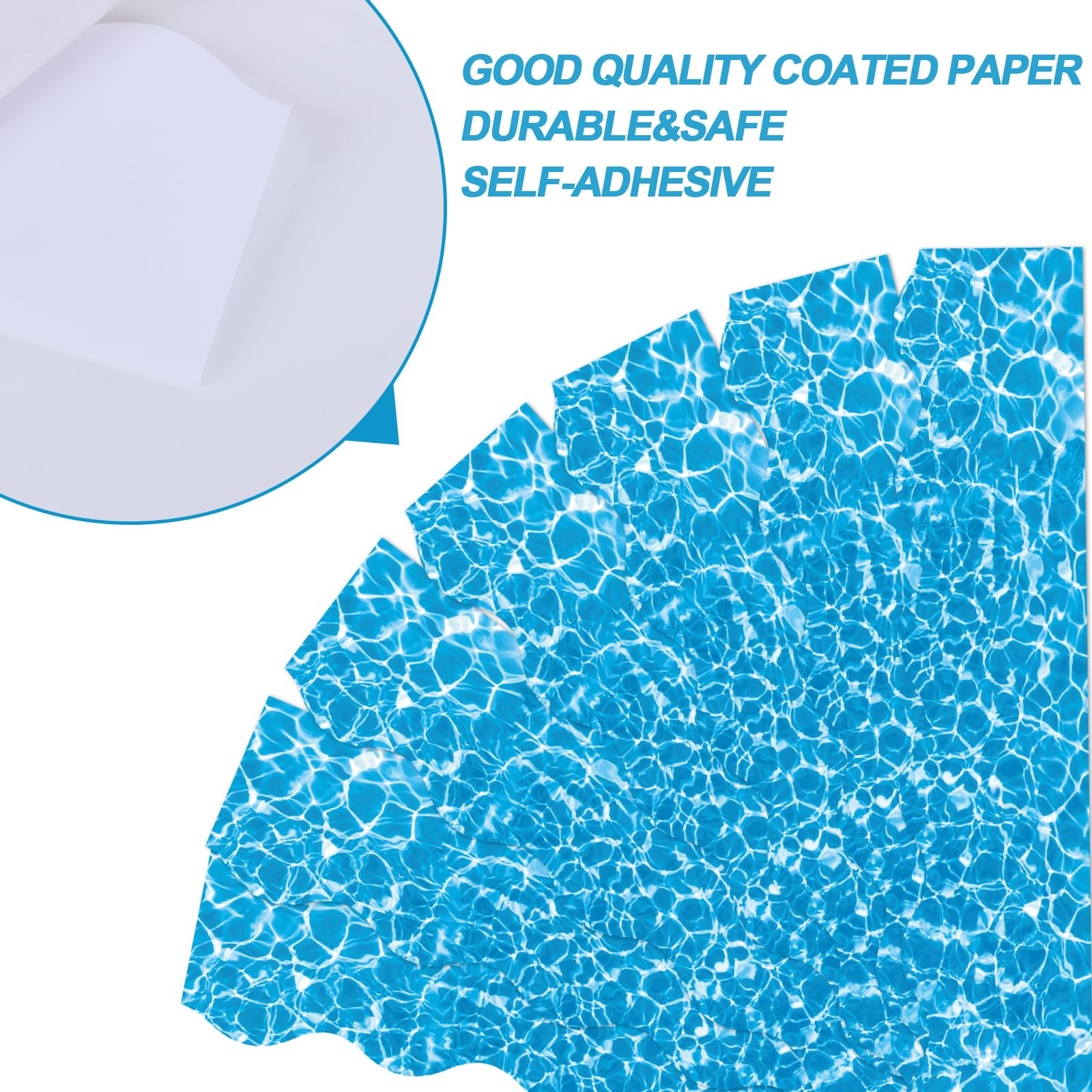 Amazon.co.jp: JarThenaAMCS 69フィート オーシャンウェーブ掲示板 ボーダー プール ウォーターリップル 60枚 ブルーシー  スカラップトリム ボーダーステッカー デカール 夏 学校 教室 オフィス 黒板 パーティー 装飾 : ホーム＆キッチン