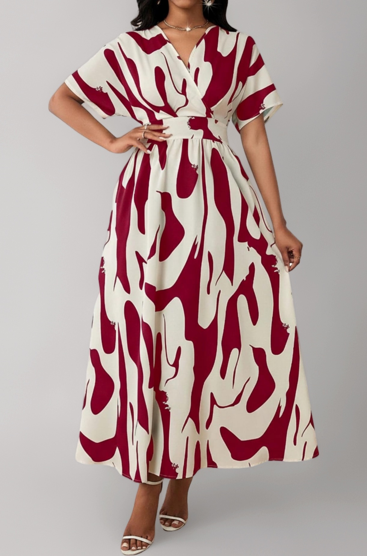 Printed Maxi Dress for Women | Trendy Long One Piece Summer Outfit | Lightweight Flared Dress for Casual & Holiday Wear