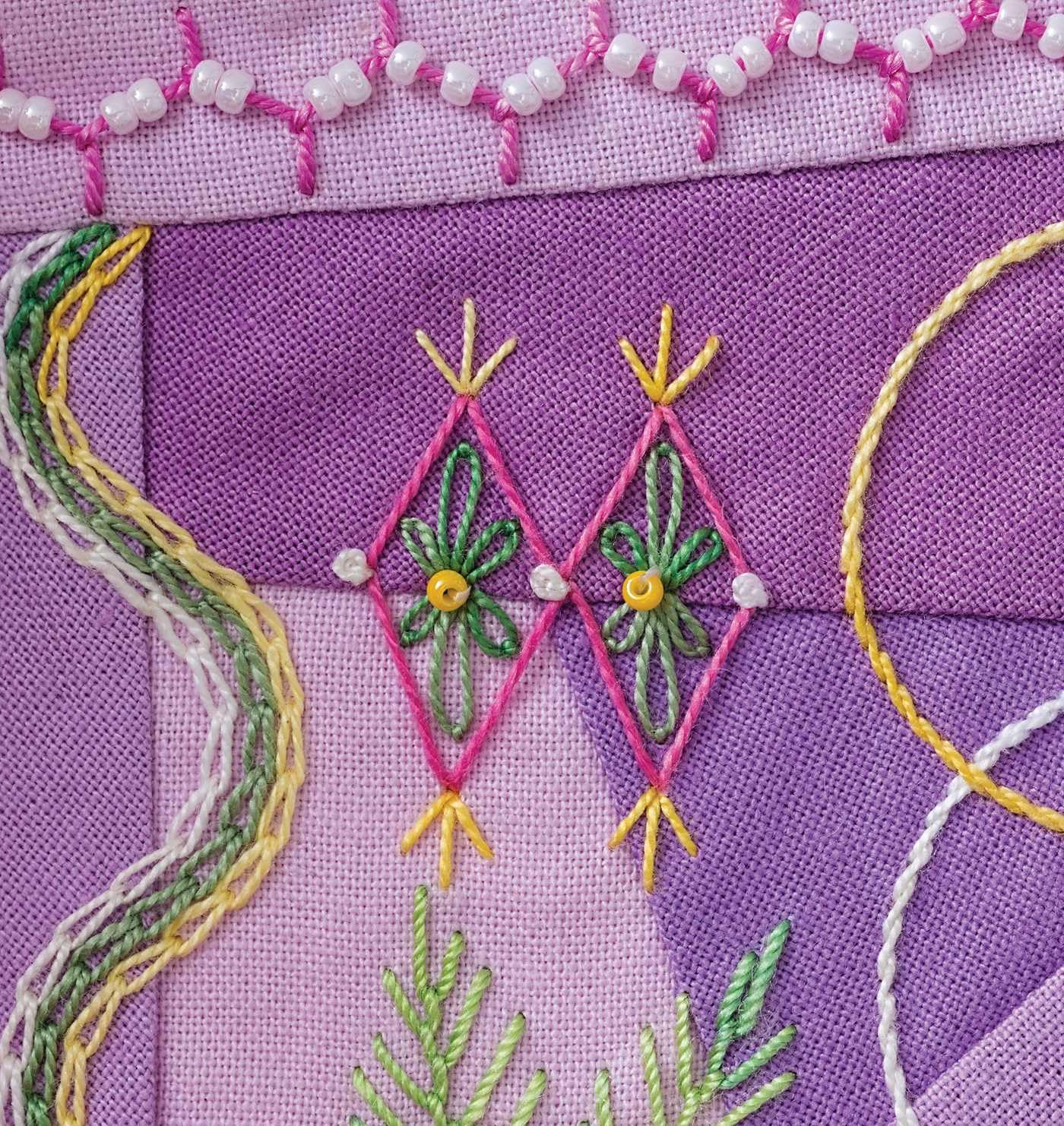 joyful Daily Stitching, seam by seam: Complete Guide to 500 Embroidery-Stitch Combinations, Perfect for Crazy Quilting