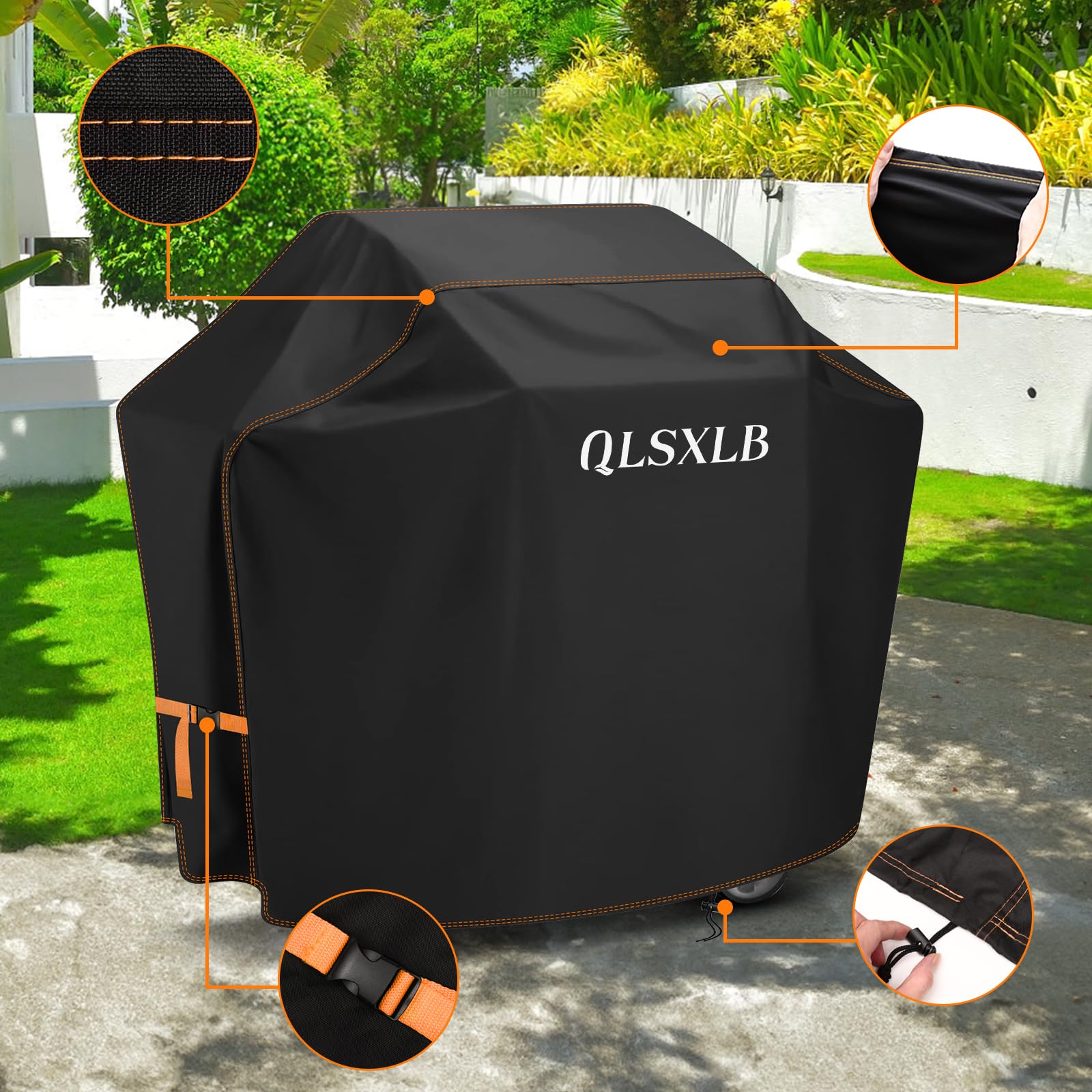 Copertura Per Griglia Demiwise 122 Cm - Impermeabile, Anti-UV, Antivento Con Fibbie E Coulisse, Per Barbecue Esterni