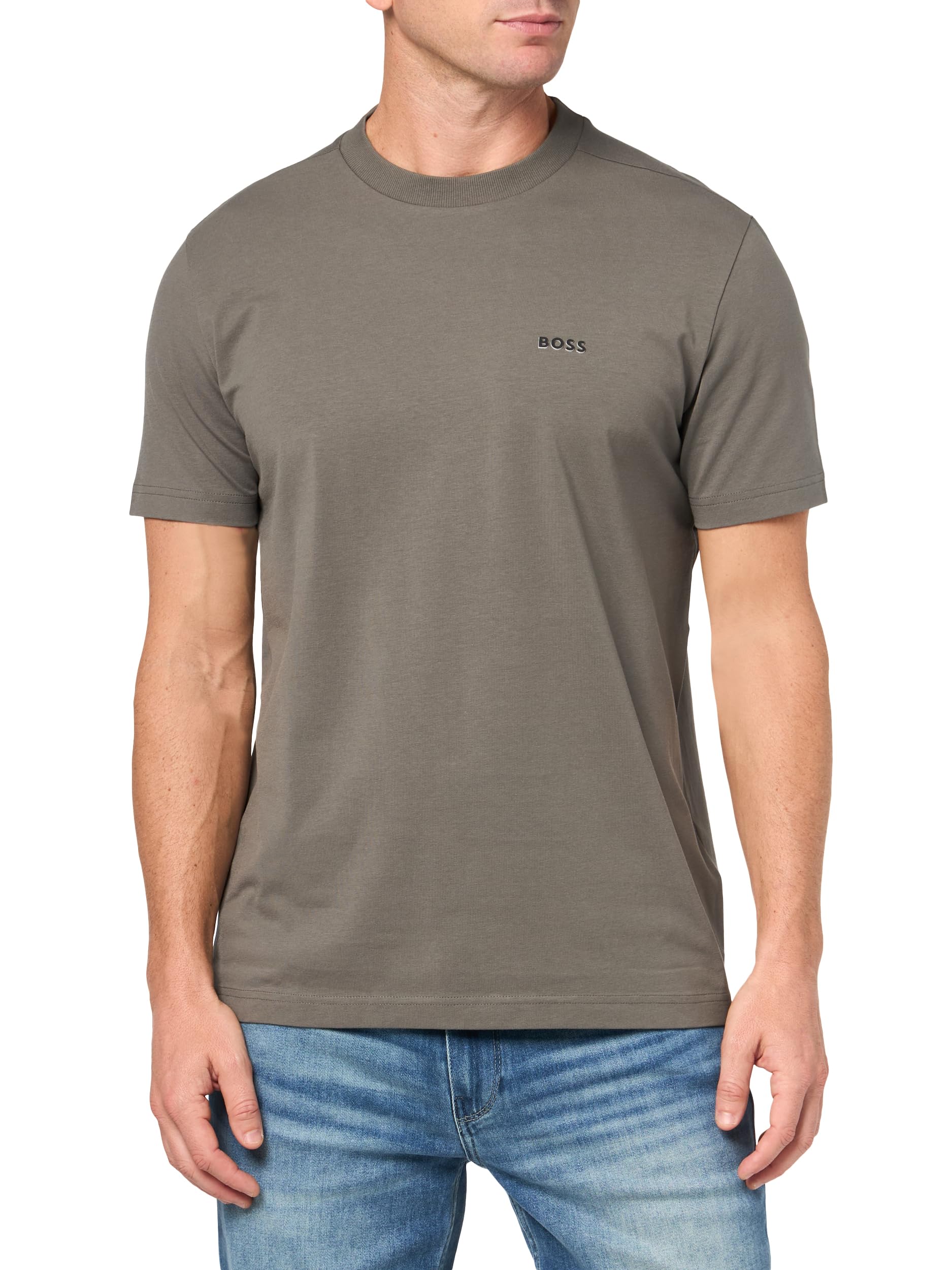 BOSS Men's Contrast Logo Cotton Stretch T-Shirt
