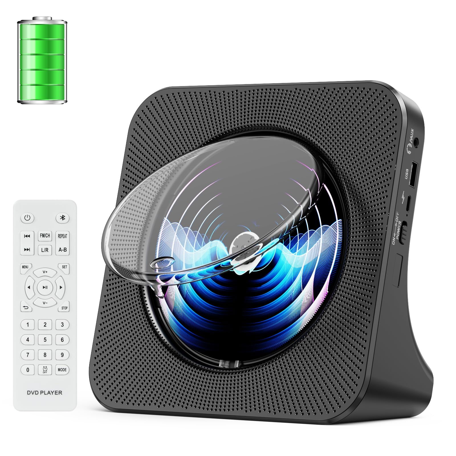 Amazon.co.jp: Gueray CDプレーヤー 卓上置き式 Bluetooth受信/送信  