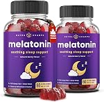 Melatonin Gummies, Natural Sleep Aid Supplement, Sleep Gummies for Adults & Kids, 2.5mg, 5mg or 10mg Dose, Drug-Free Sleeping Pills Substitute, Vegan Natural Berry Flavour, Improve Sleep Quality