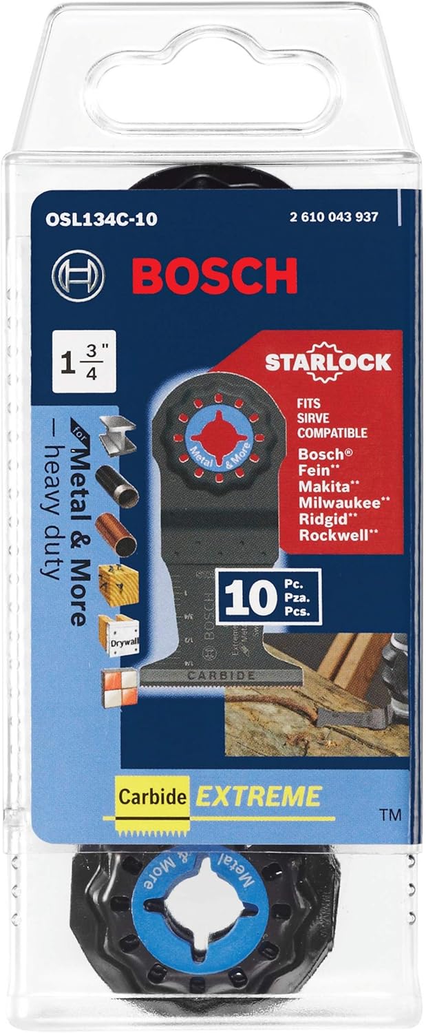 BOSCH OSL134C-10 1.75 In. Starlock Oscillating Multi-Tool Cut Blade - - 