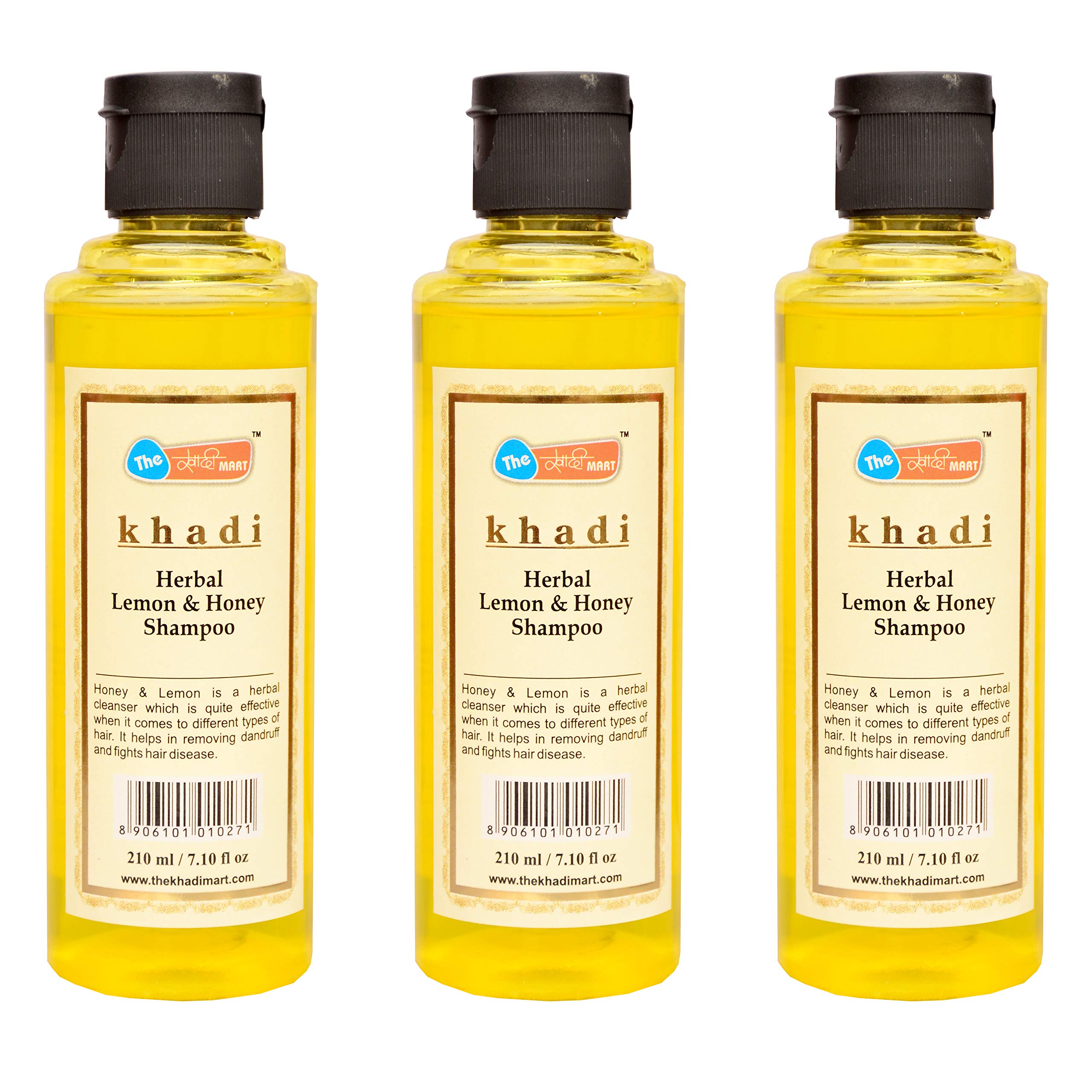 Agile Khadi Mart Lemon & Honey Shampoo (Pack of 3) IN_185645