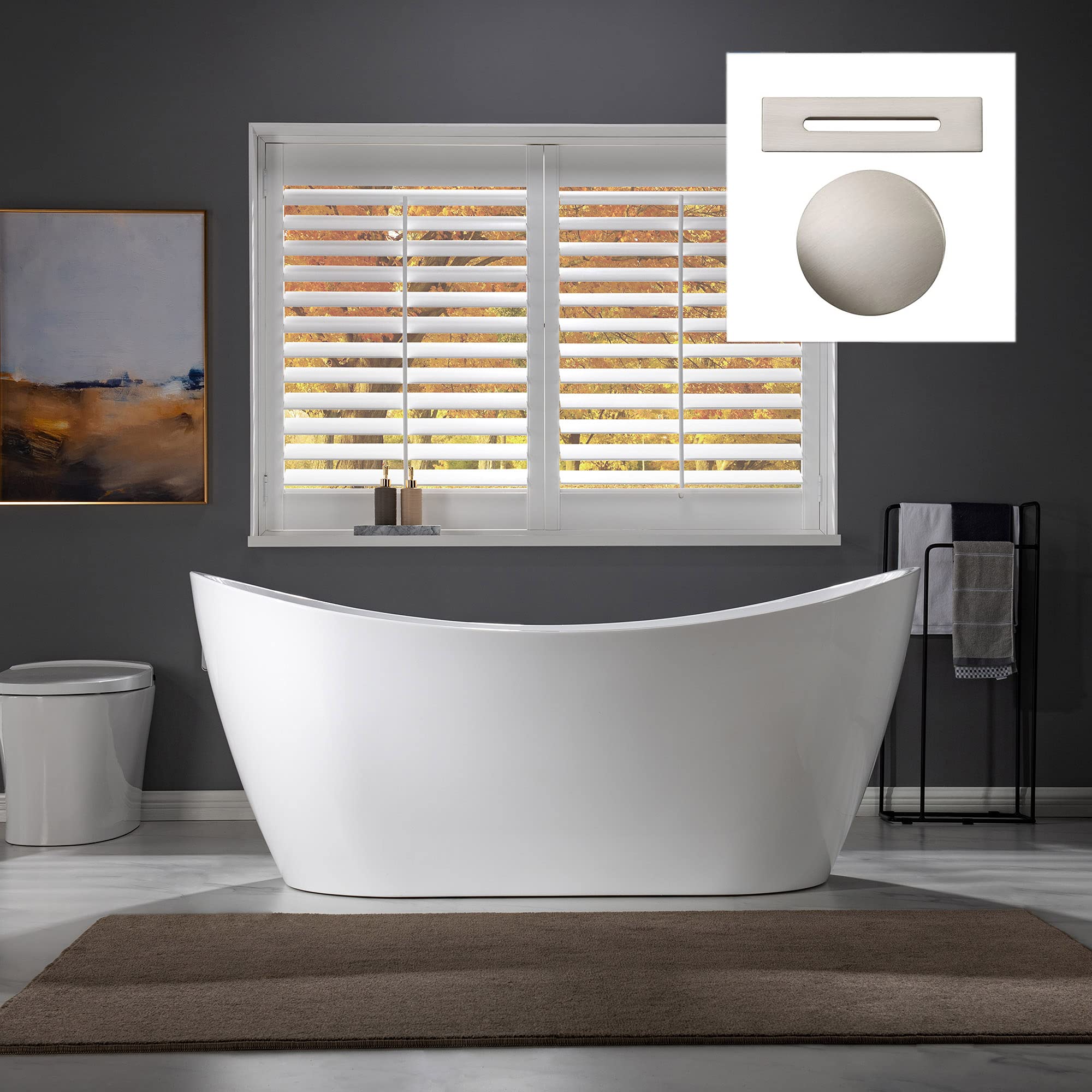 WOODBRIDGE 67' Acrylic Freestanding Bathtub