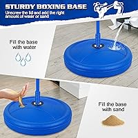 Vista 5 de Saco de boxeo para niños de 3, 4, 5, 6, 7, 8 años en adelante, juego de bolsa de boxeo con guantes de boxeo, saco de boxeo ajustable en altura