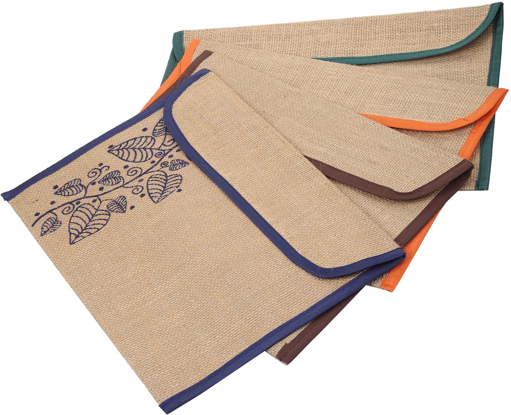 ZesTale Artisan Handcrafted Jute Document Bag - Eco-Friendly and Stylish Organizer Handicraft Jute Document Bag/Document Holder/Conference Bag (Set of 4, Multicolor)-image-47