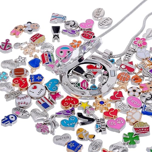 Miniatura 3 de RUBYCA Venta al por mayor encantos flotantes lote para DIY cristal Living Memory Locket Mix Silver Gold Color