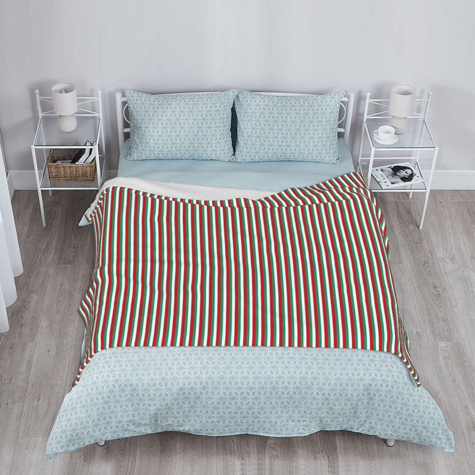 Couverture en flanelle imprimée drapeau bulgare - Douce et confortable - Pour chambre à coucher, canapé, hiver, voyage, camping, décoration d'intérieur