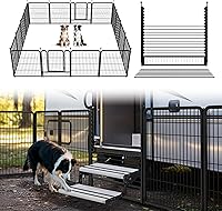Vista 25 de FXW Rollick - Corralito para perros para patio, campamento con casa rodante, patentado, 24 pulgadas, 2 paneles
