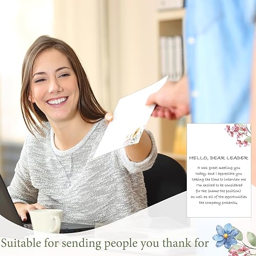 Miniatura 4 de Spiareal 100 piezas de tarjetas en blanco de 4 x 6 pulgadas Tarjetas de nota decorativas en blanco con diseño floral Tarjetas de índice florales a