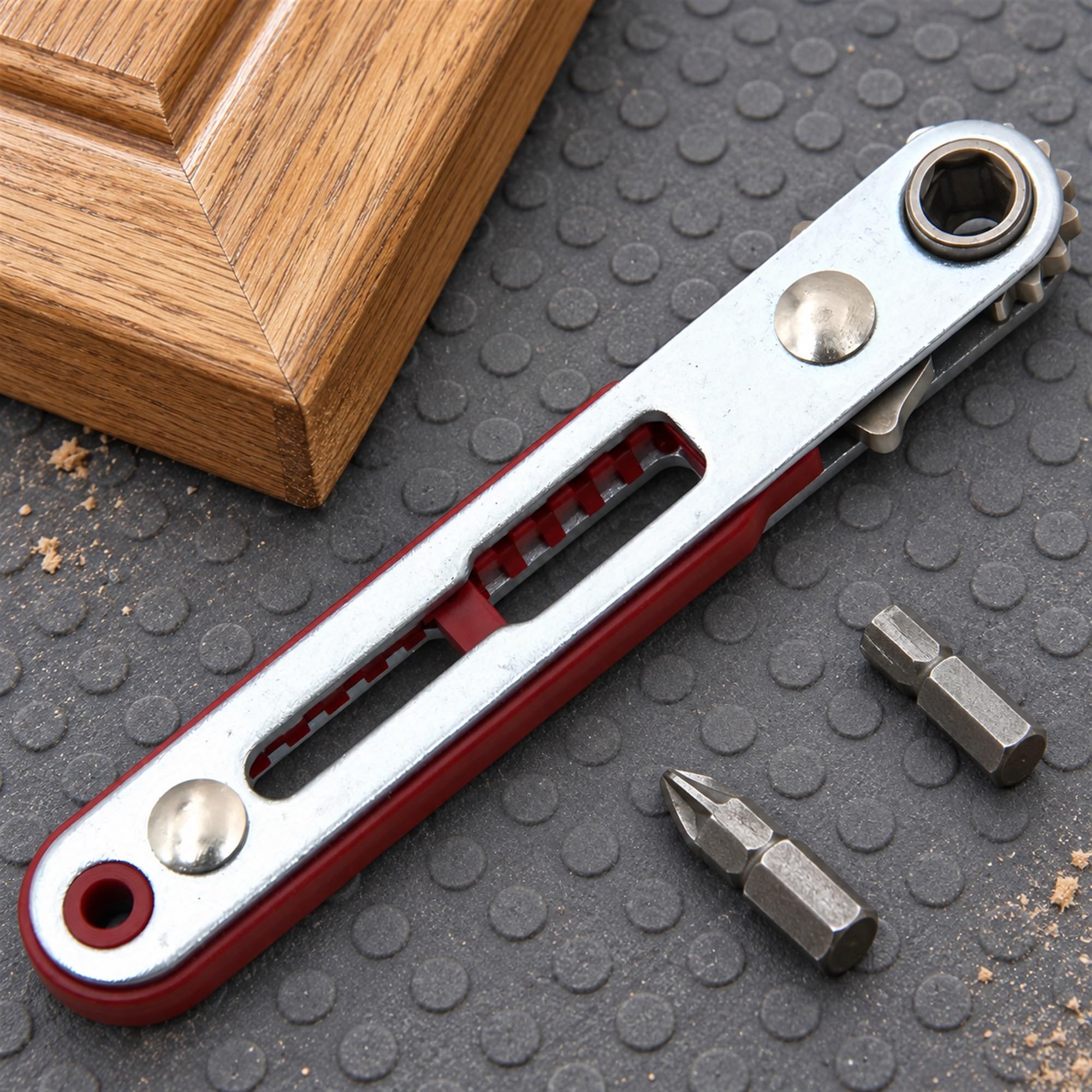 Chrome Vanadium Steel Mini Ratchet Bit Wrench, Hex Bit Fastening Tool for Household Assembly and Small Repairs