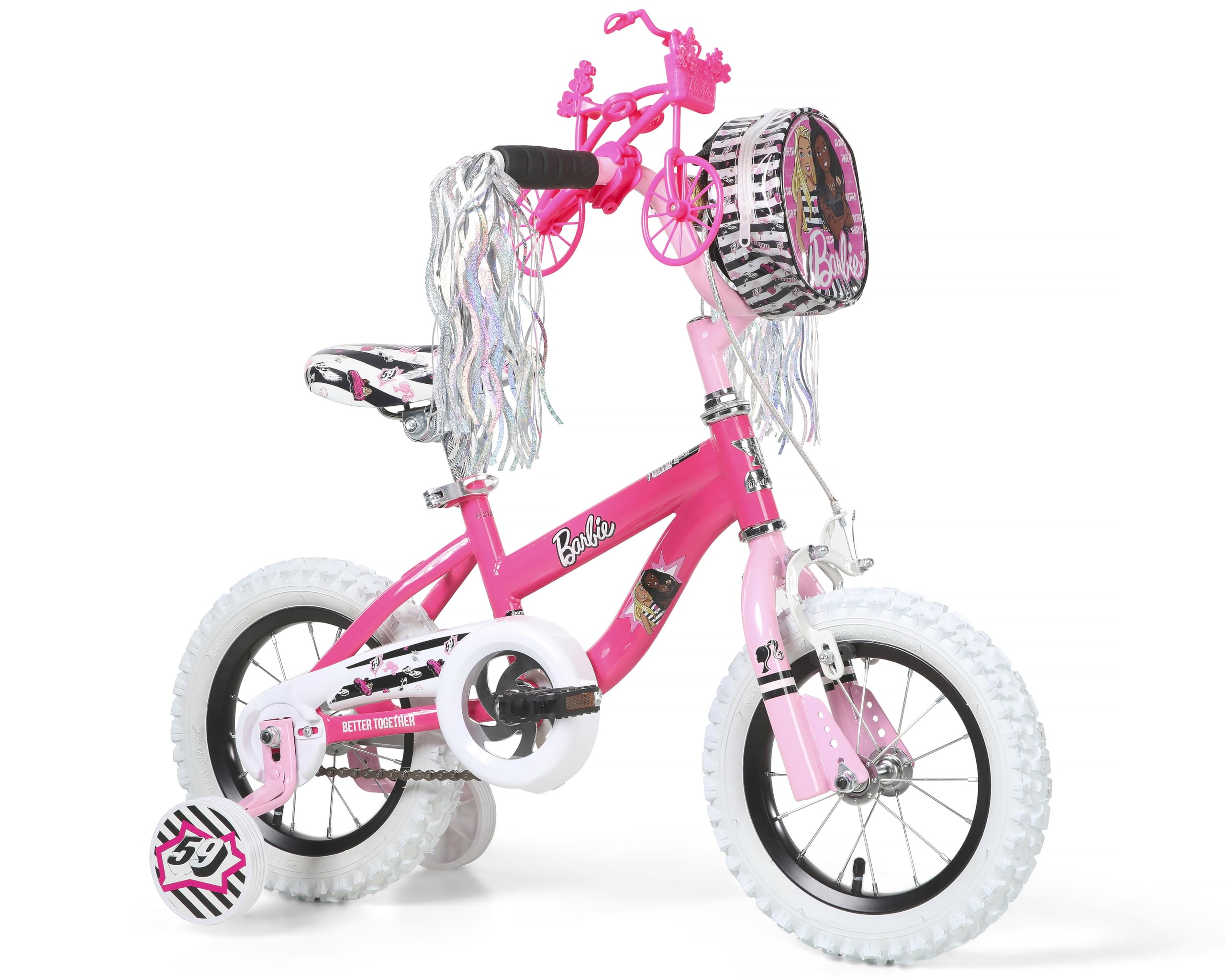 Dynacraft Barbie 16-inch Girls' Bike for Kids Ages 5-7 Years - Fun and Stylish Design, Sturdy and Durable, Perfect for Kids Learning to Ride, Easy to
