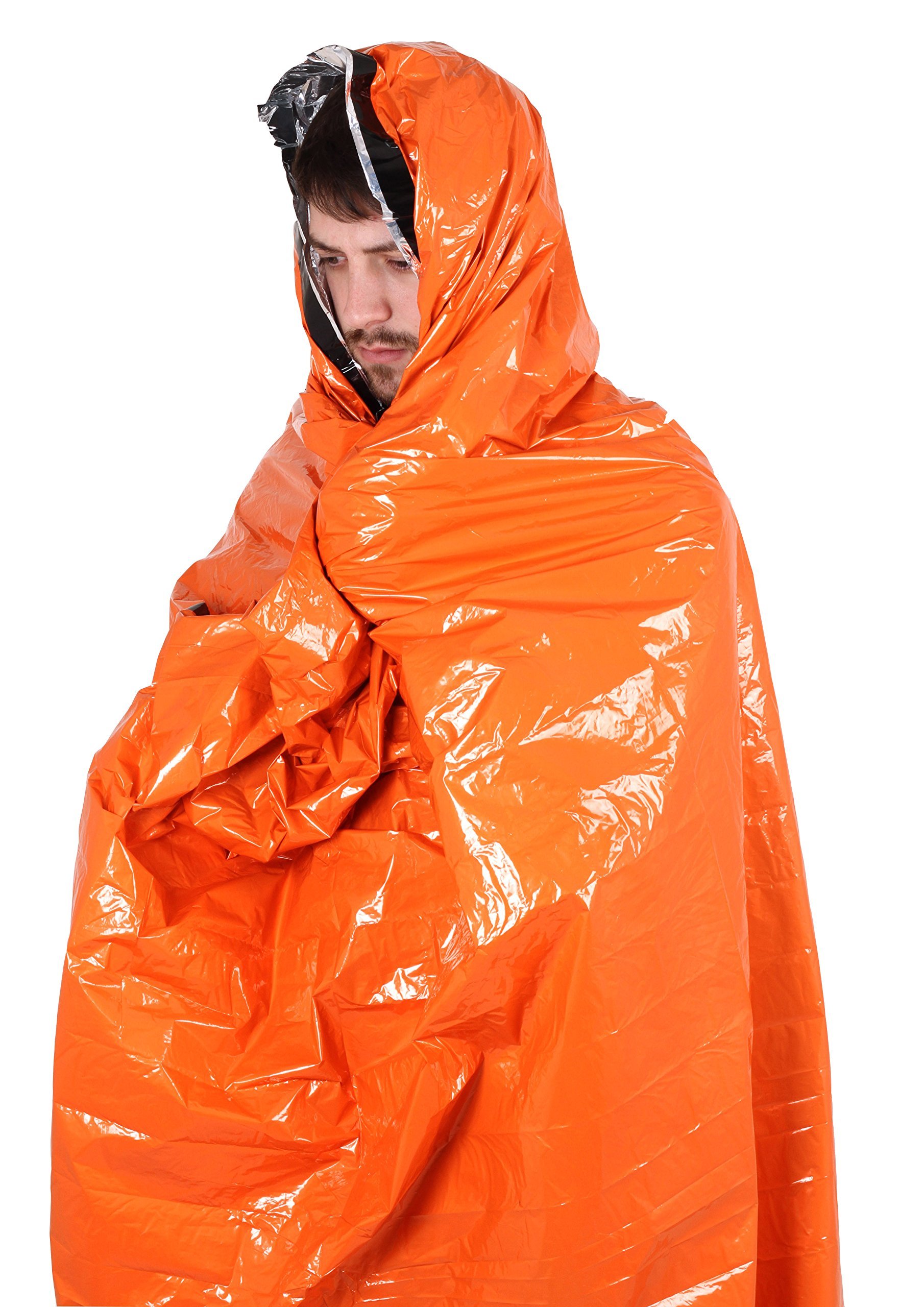 Lifesystems Light & Dry Orange Bivi Bag, 210 x 90cm, Metalized Low Density Polyethylene, Windproof, Waterproof, Radar Reflective