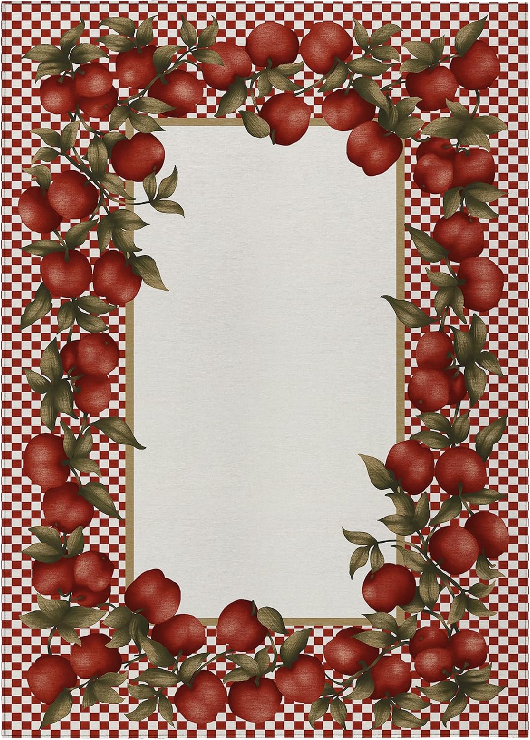 Addison Rugs Cucina ACU39 Apple 5' x 7'6" Indoor Outdoor Area Rug, Easy Clean, Machine Washable, Non Shedding, Bedroom, Living Room, Dining Room, Kitchen, Patio Rug