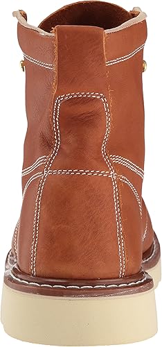 Miniatura 3 de Ad Tec - Botas de piel de cerdo livianas para hombre, 6.0in, piel de granja, color marrón  puntera suave con plantilla acolchada y suela libre de