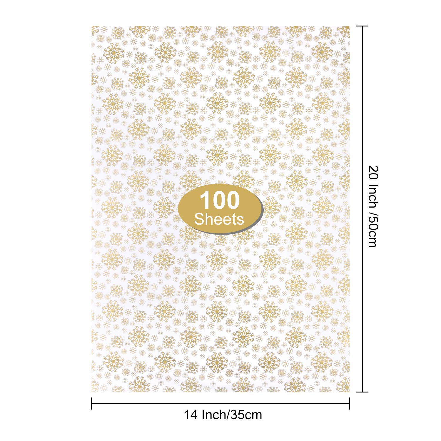 30 Fogli Di Carta Velina Invernale 50x35 Cm - Fiocchi Di Neve Oro Rosa, Rosso E Oro - Per Regali E Decorazioni