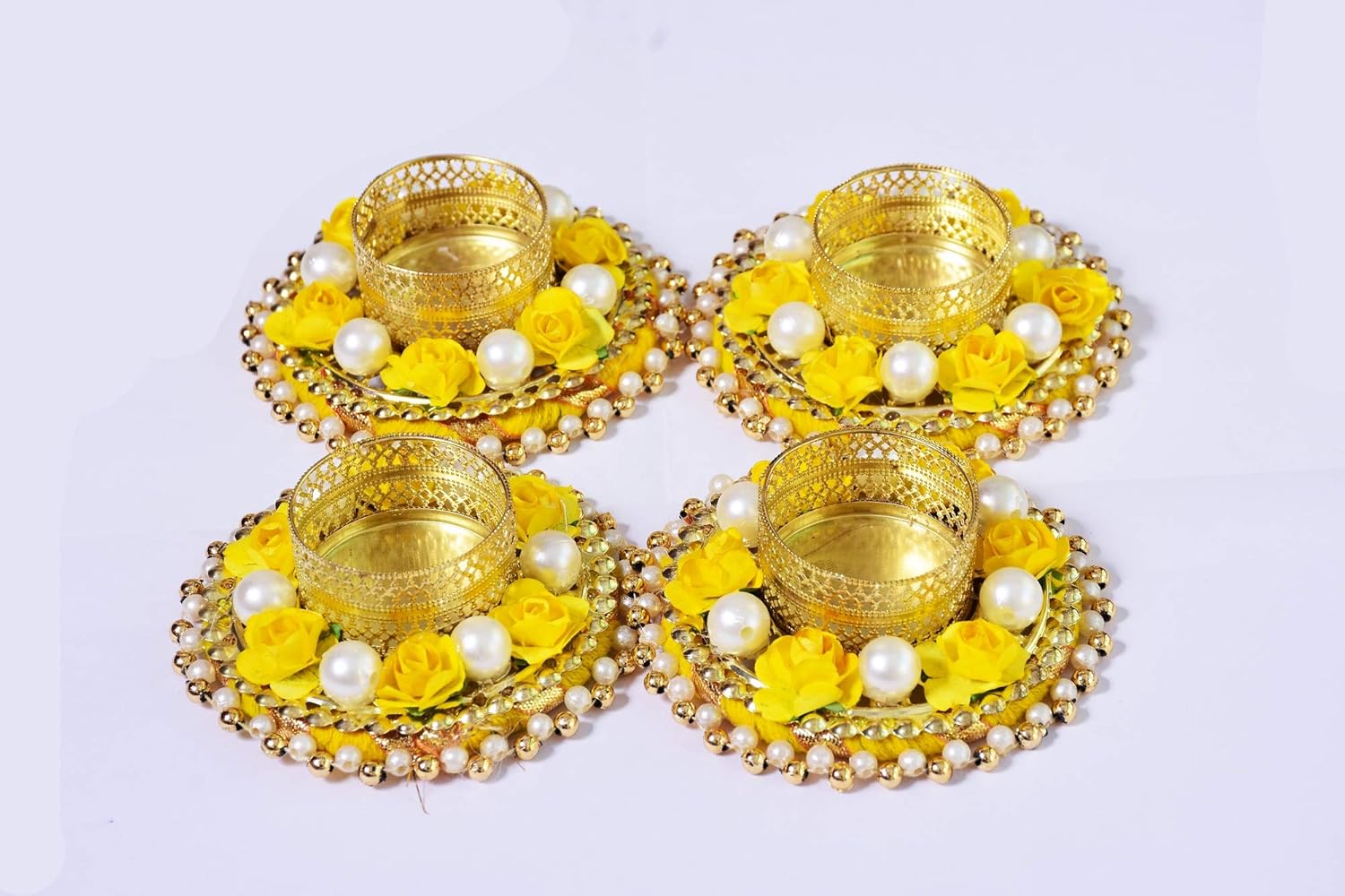 Buy Urban Turtle® Diwali Decoration Tealight Candle, Diya Holder for Home, Office etc. Yellow
