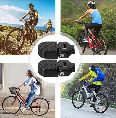 Miniatura 2 de YARNOW 2 Pairs Pedal Bike Accessories Mountain Bike Pegs Folding Bike Folding Foot Pegs Cycle Foot Pegs Platform Flat Pedals Electric Bike Rear Seat