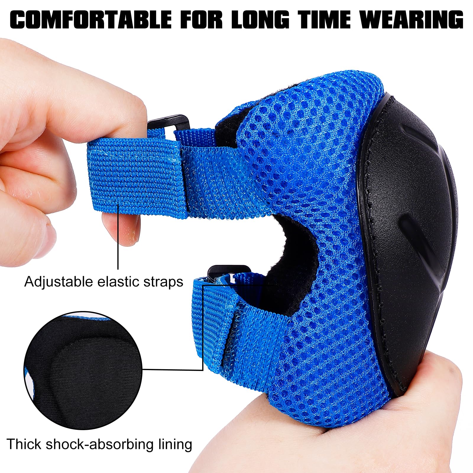 Zorplex Protection Roller Enfant, Kit de Protection pour Patins à roulettes vec Genouillères, Coudières et Protèges-Poignets 6 en 1, Equipement de Protection pour Le Patinage, Velo, Skateboard