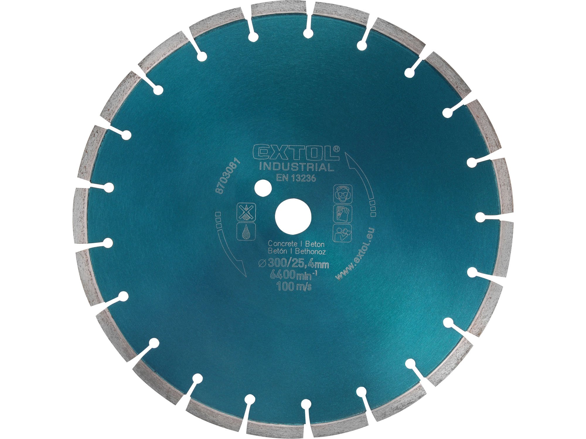 Tarcza diamentowa segmentowa do cięcia betonu, na sucho i na mokro, 400 x 25,4 mm