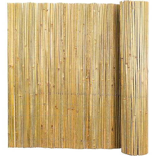 Natural Bamboo Slat Screening,6FT x 13FT Bamboo Fence Panel for Garden Privacy Fence Screen for Indoor or Outdoor (1.8m x 4m Approx)