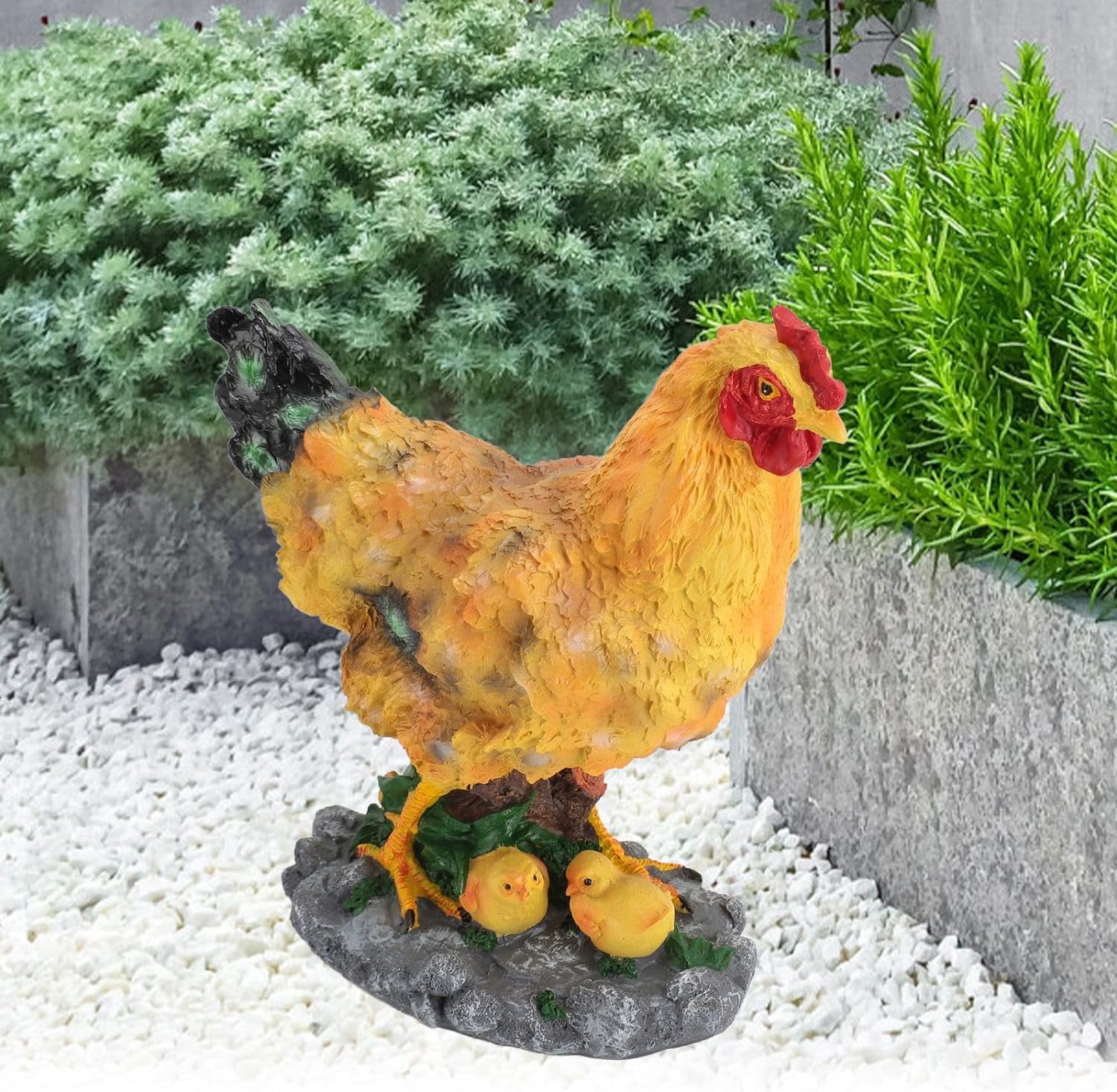 Figurka Do Ogrodu Kurnego, Ozdoby Z Żywicy W Kształcie Kury, Miniaturowe Modele Kurczaków Z Żywicy, Miniaturowe Figurki Kur, Rzeźba Kurcząt Do Ogrodu, Akcesoria Do Ozdób Ogrodowych Diy Do Domu, Ogrod