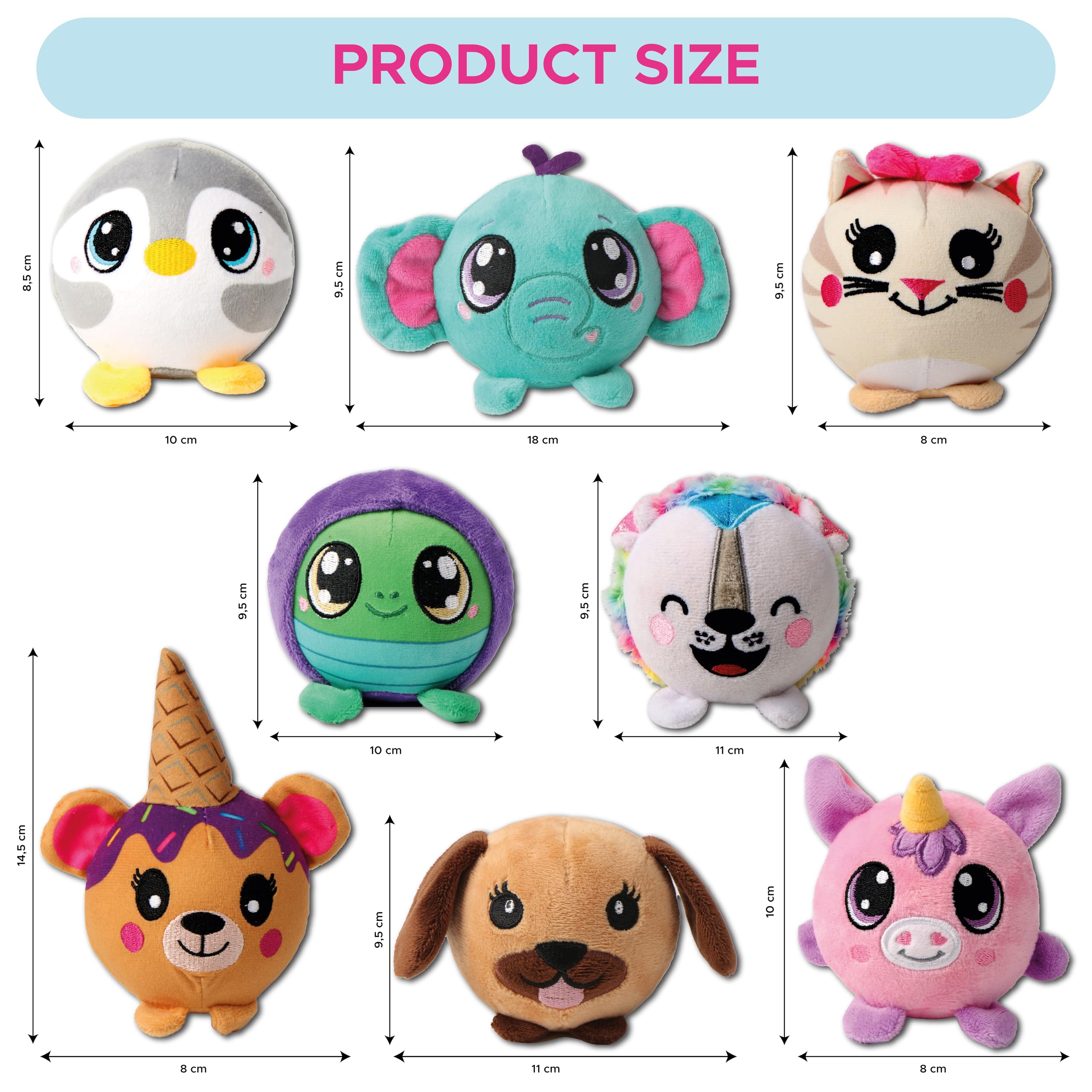 12 Balles Anti-Stress Surprise En Capsule - Cadeaux Anniversaire Enfants - Squishy, Gadgets Jouets 5,5cm