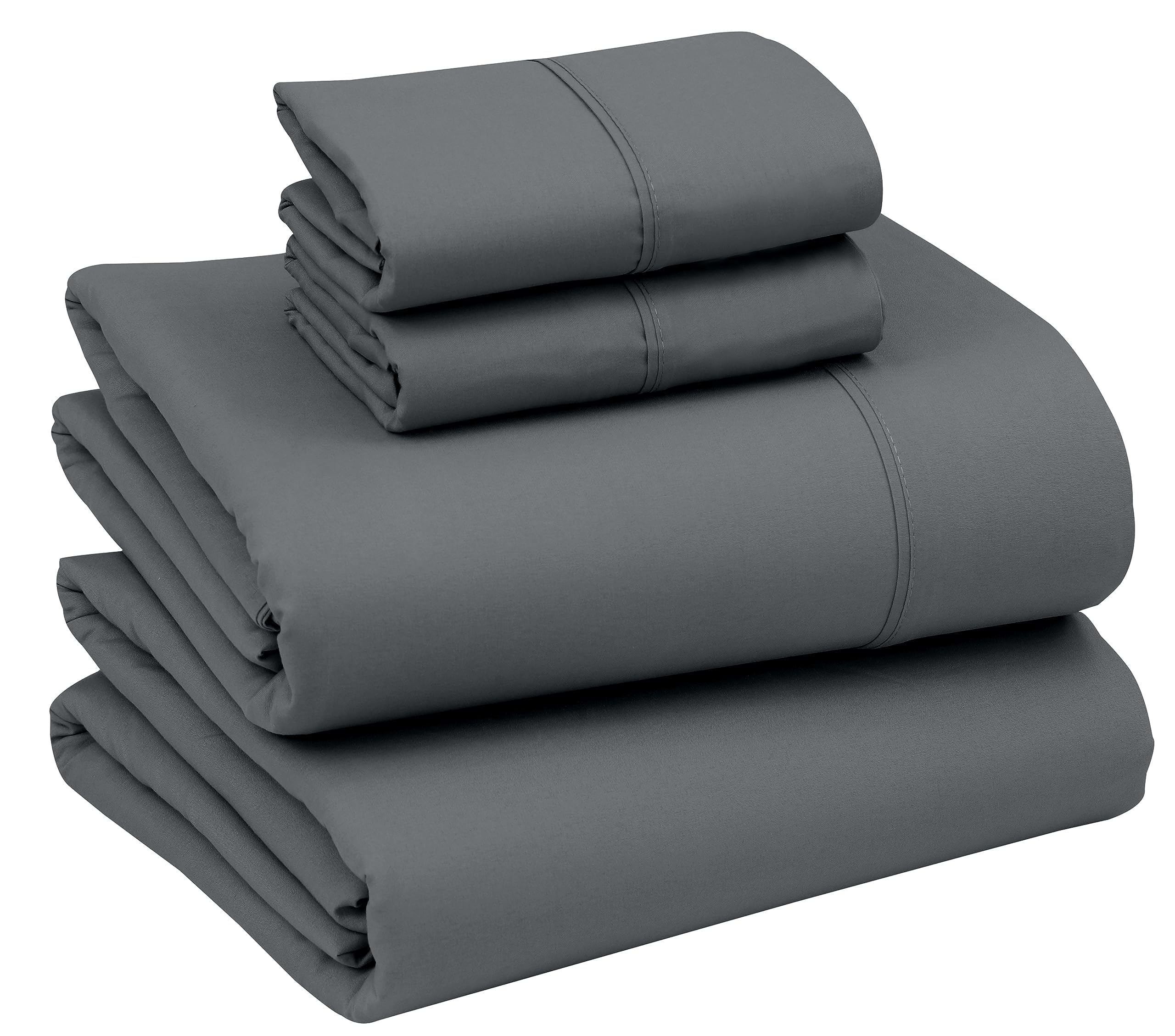 RUVANTI AONELAS Queen Sheets - Silky Soft Sheet Set - 4 Pieces Luxury Breathable Sheets for Queen Size Bed - All Seasons Cozy & Comfy 15 Inch Deep Pocket Snug Fit Hotel Bed Sheets - Dark Grey โ image 1