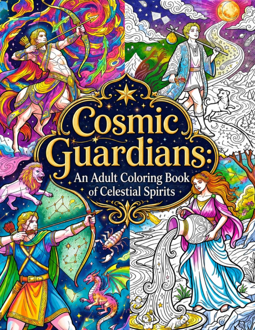Cosmic Guardians: An Adult Coloring Book of Celestial Spirits