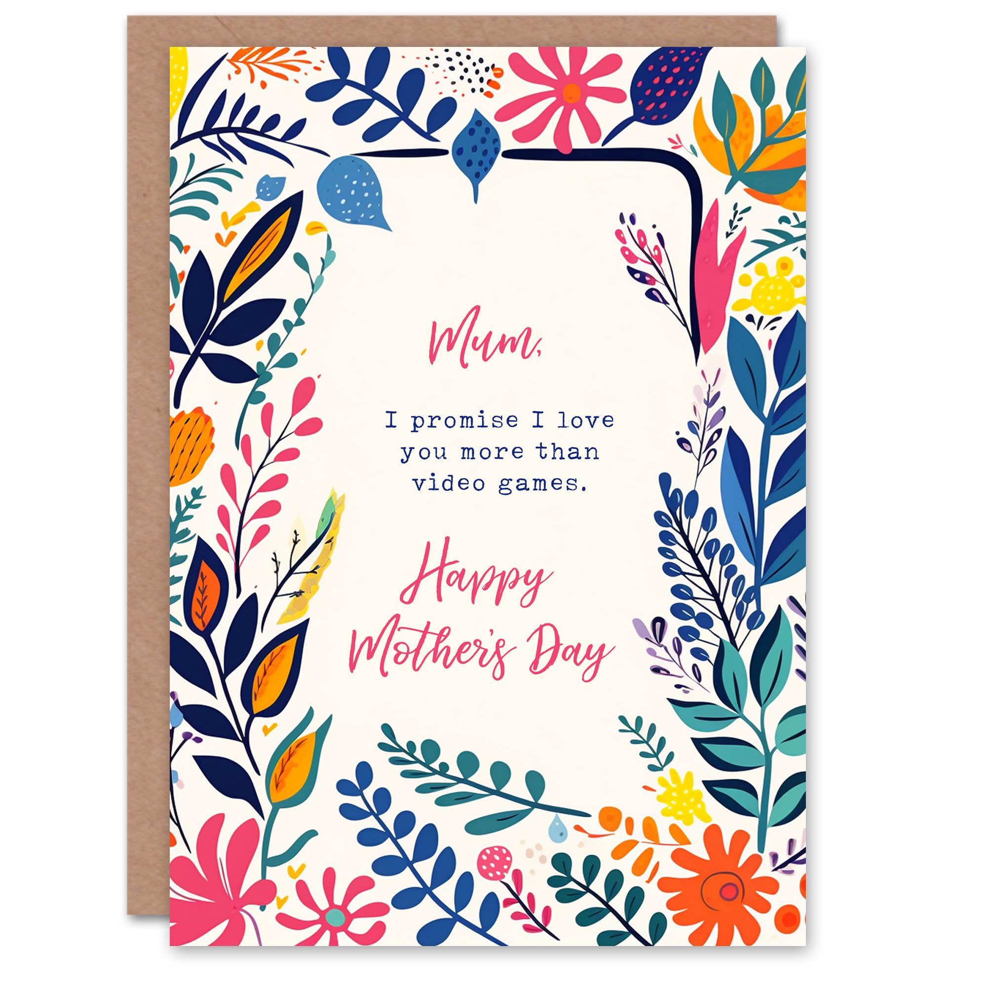 Artery8 Mother's Day Love You More Than Video Games Fun Funny Humour Joke Mum Greeting Card