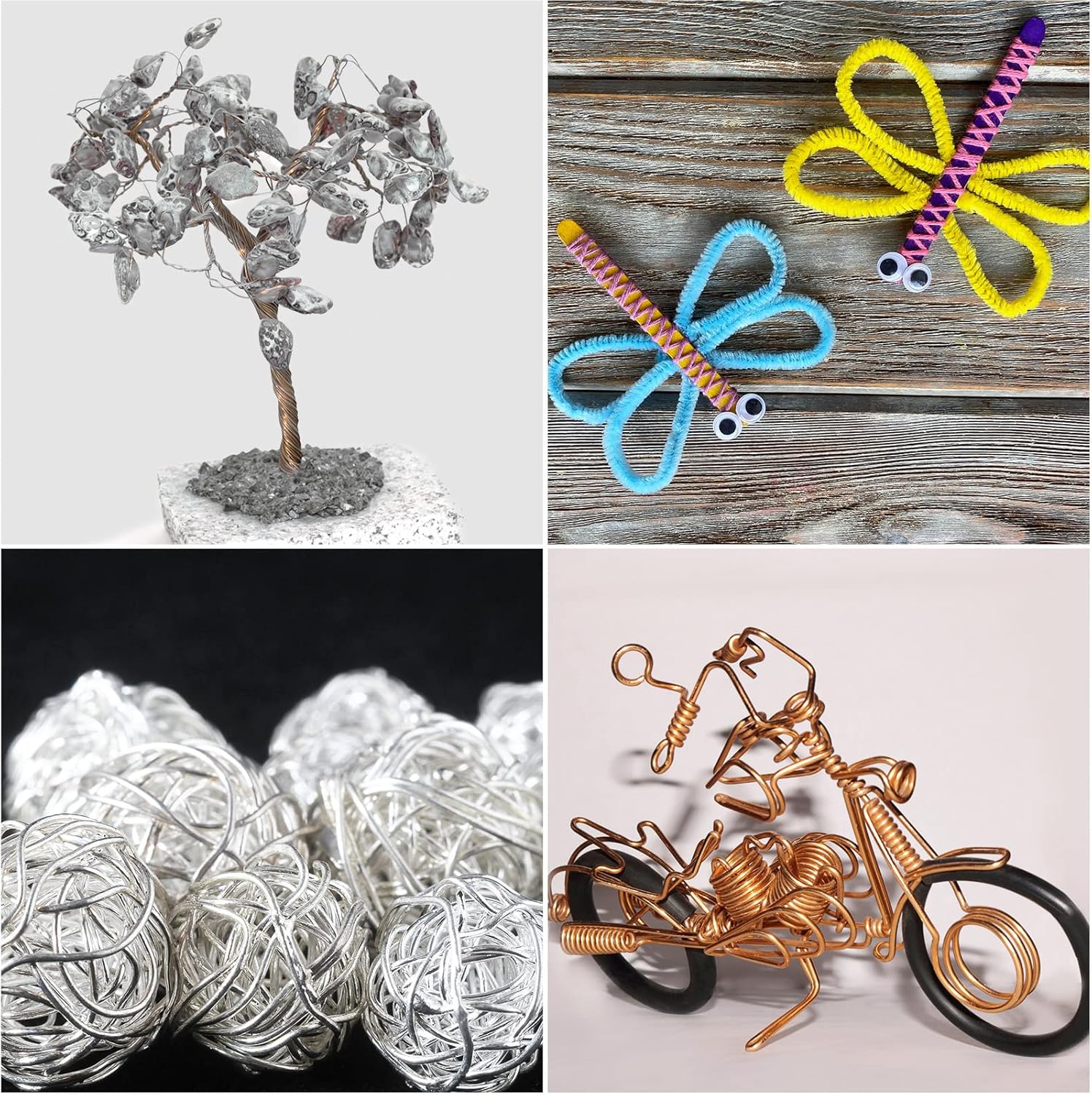 9 Pack Jewelry Wire 20 Gauge 24 Gauge 26 Gauge Craft Jewelry Wire Jewelry Making Supplies Bendable Wire Copper Beading Wire for Jewelry Making with Cutting Pliers, 3 Size