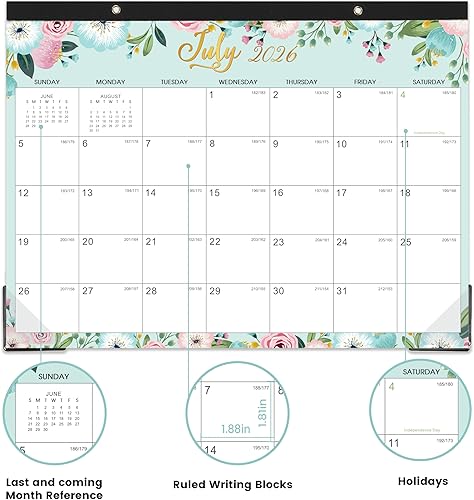 Miniatura 5 de Calendario de escritorio 2023-2024, calendario mensual de escritoriopared 2023-2024, 2 en 1, 16.8 x 12 pulgadas, julio de 2023 a diciembre de 2024,