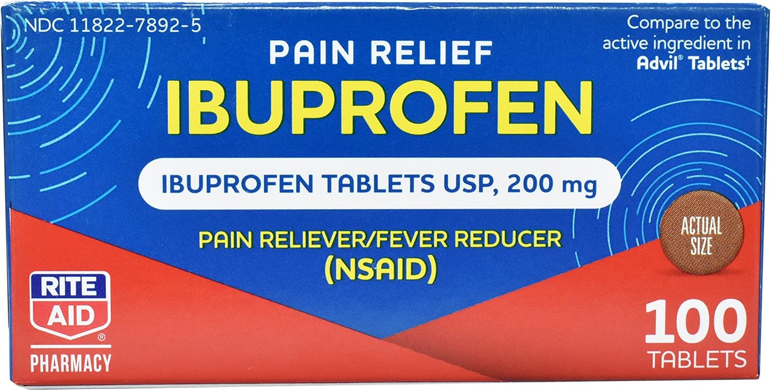 Rite Aid Pain Relief Ibuprofen 200 mg 100 Coated Tablets