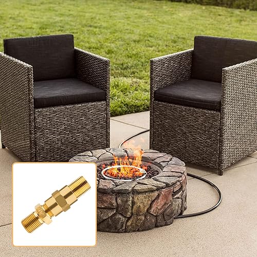 Miniatura 6 de Skyflame Válvula mezcladora de aire para fogata de gas propano LP 1/2", latón sólido, capacidad máxima de 90K BTU